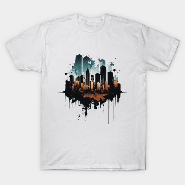 Cityscape T-Shirt by Quotigner